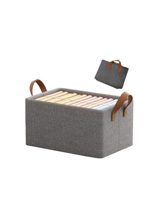 Closet Clothes Organizer with Handle Fabric storage Box with Steel Frame Stackable Shelf Storage Baskes Foldable - pzsku/ZF1C6054B7B1C38CF3802Z/45/_/1695888383/0928618a-8397-48da-9086-e20fd958a259