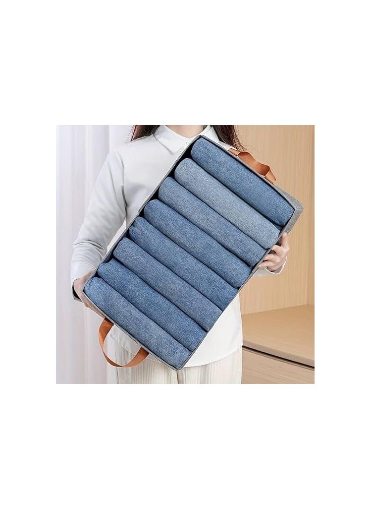 Spaceshoop - Closet Clothes Organizer with Handle Fabric storage Box with Steel Frame Stackable Shelf Storage Baskes Foldable - Image 1