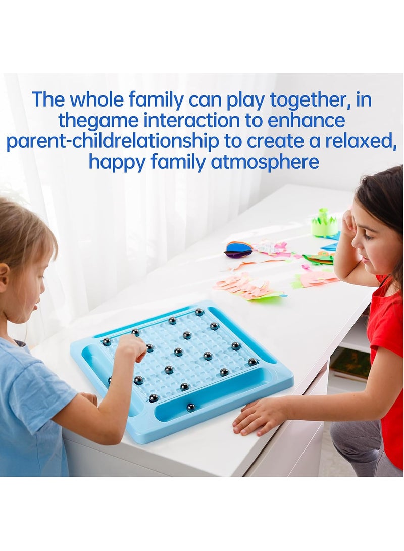 Magnetic Chess Game Set, Table Top Magnet Chess Game, Magnetic Chess Game with Stones, Develop Intelligence, Strategy Game, Family Game Party Game for Kids and Adults (32 pcs)  - Image 3