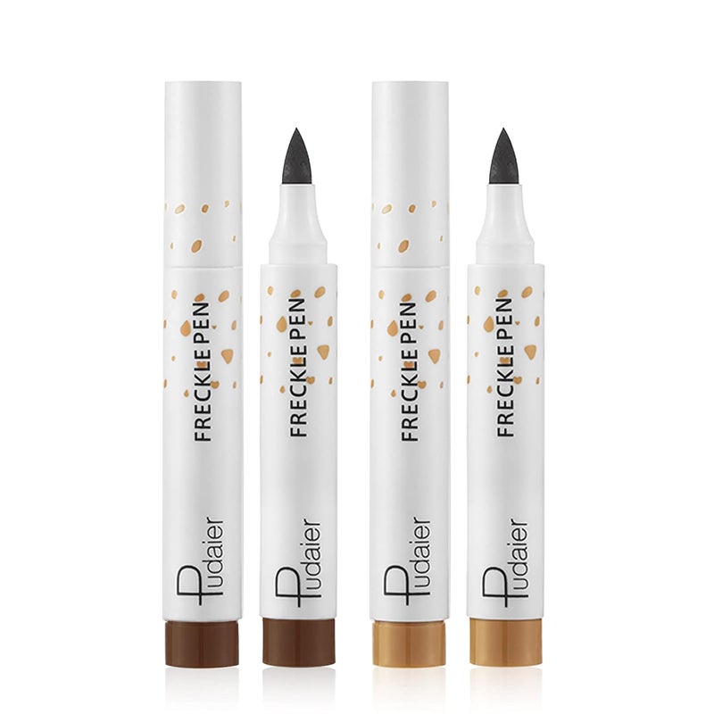 Marine Forest Freckle Pen 2 Colors Waterproof Lasting Natural Like Face Freckle Makeup Pen 2 Pcs 017 Fl Oz