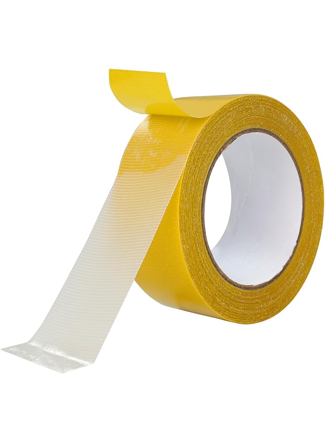 PROMASS promass Double Sided Fabric Tape Heavy Duty, 2inx66FT(20m) 1 Rolls,Double Stick Carpet Tape,Fabric Tape Multifunctional Double Sided High Stickness Strong 2 Sided Tape  - Image 1
