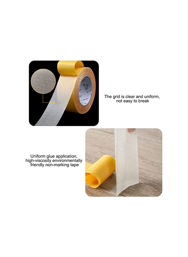 PROMASS promass Double Sided Fabric Tape Heavy Duty, 2inx66FT(20m) 1 Rolls,Double Stick Carpet Tape,Fabric Tape Multifunctional Double Sided High Stickness Strong 2 Sided Tape  - Image 2
