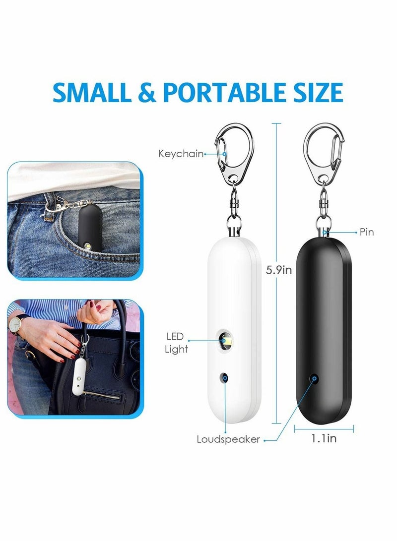 Safe Sound Personal Alarm, 130dB Safesound Security Alarm Keychain, Dual Speakers, Emergency Self Defense Alarm with LED Light, for Kids, Women, Elderly (2 Pack) - Image 4