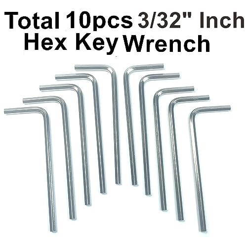ZDingTech 10pcs 3/32 Allen Wrench sets,3/32" Hex Key Wrench set,allen key Door Key L Shaped hex wrench set with Long Arm. - Image 2