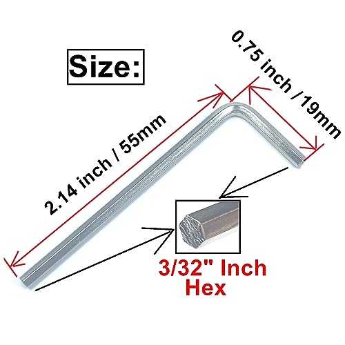 ZDingTech 10pcs 3/32 Allen Wrench sets,3/32" Hex Key Wrench set,allen key Door Key L Shaped hex wrench set with Long Arm. - Image 3
