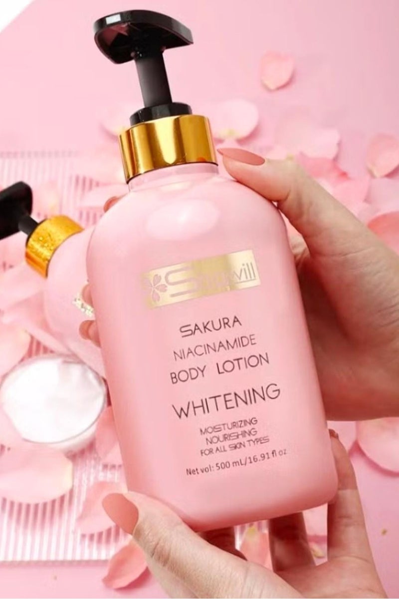 SAKURA Shawill makeup sakura niacinamide body lotion whitening - Image 1