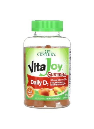 21st Century, VitaJoy Gummies, Daily D3, Peach, 2,000 IU, 120 Gummies (25 mcg (1,000 IU) per Gummy) - pzsku/ZF1C628CA539ECC189B93Z/45/_/1745236436/b1e50798-f0c7-477c-b880-b6c47f562387