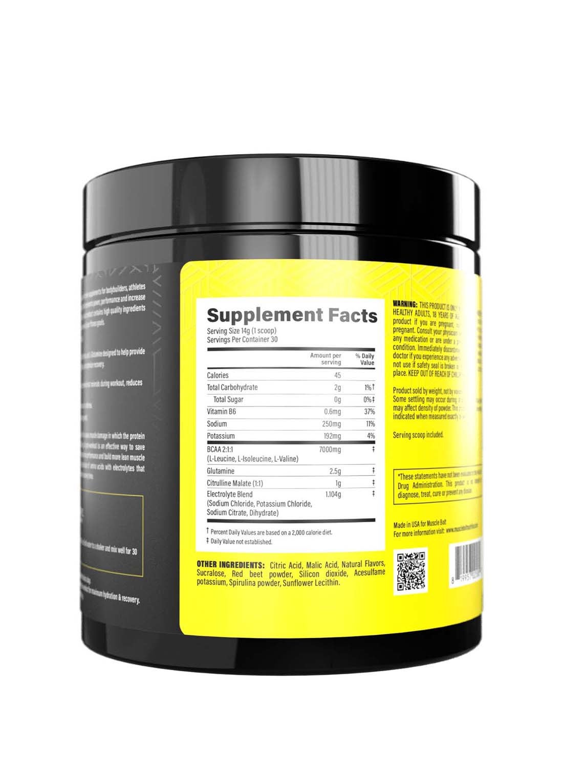 Muscle Bolt Bcaa 7000 Plus For Muscle Recovery & Endurance Grape Powder 420g 30'S