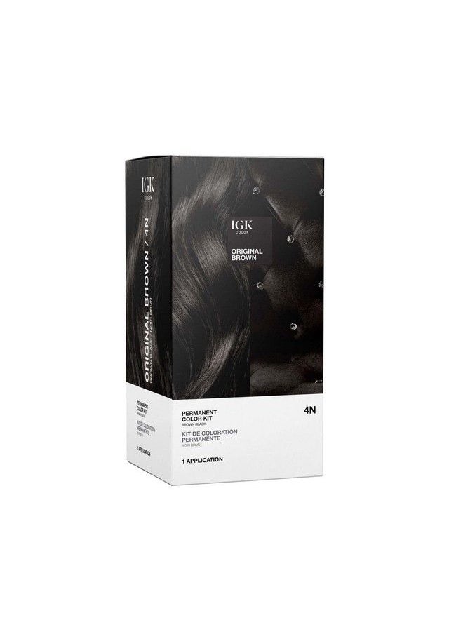 iGK Permanent Color Kit Original Brown Brown Black 4N | Easy Application + Strengthen + Shine | Vegan + Cruelty Free + Ammonia Free | 4.75 Oz  - Image 2