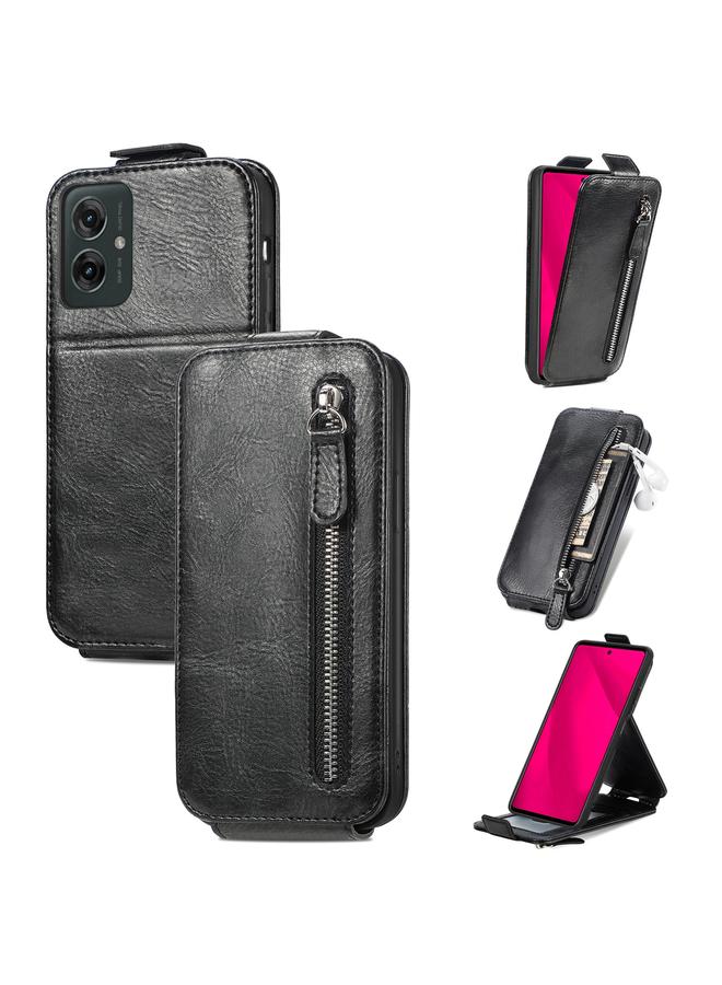 S-TOP Case For Motorola Moto G55 Zipper Wallet Vertical Flip Leather Phone Case - Image 1