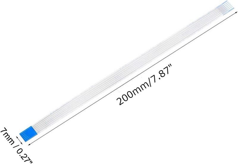 SLVC FFC Ribbon Flat Flexible Cable 6 Pin 1mm Pitch 200mm Long (B Type) for LCD 3D Printer Camera DVD TV Laptop Audio Pack of 1 - Image 2