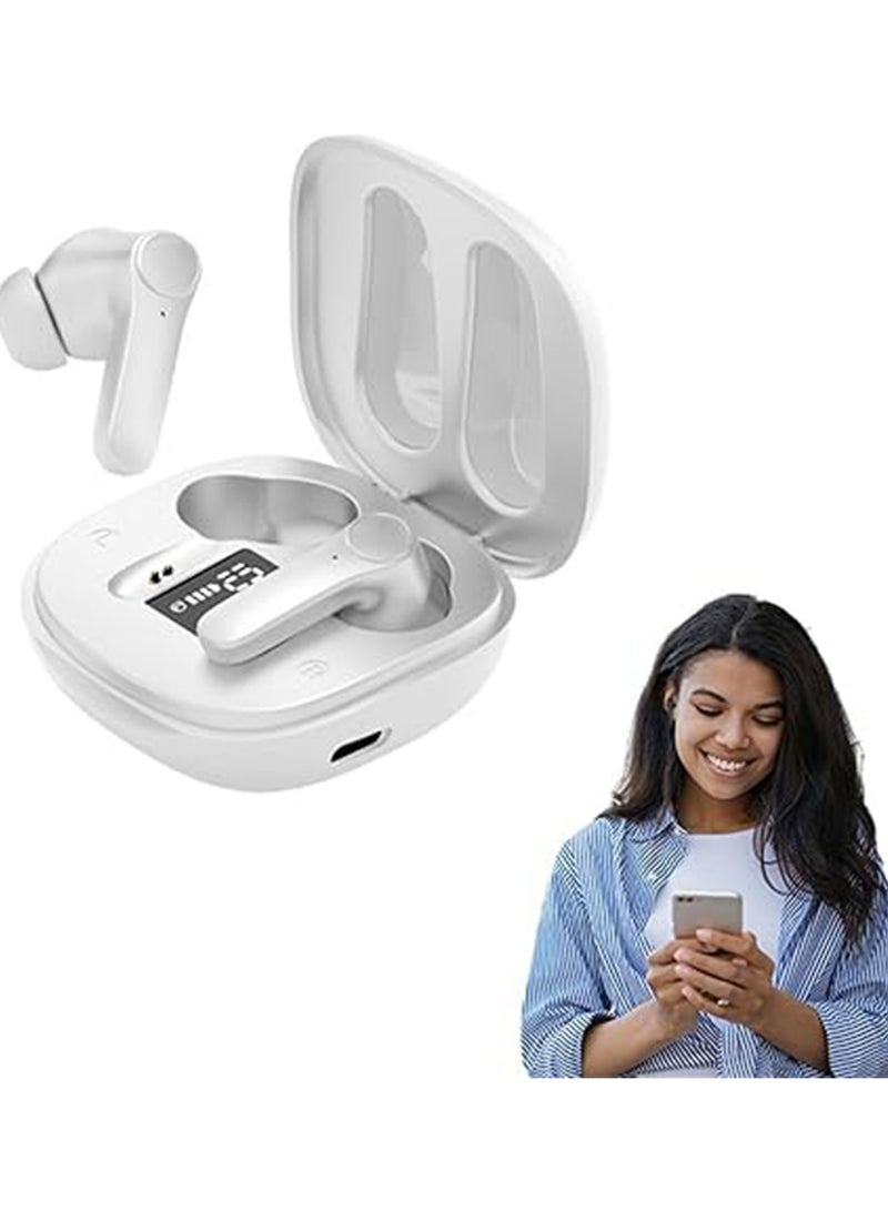 B11 Wireless Bluetooth Translation Headset Portable In-ear Translator Touch Headset Multi-language Translation Headset (White) - Image 1
