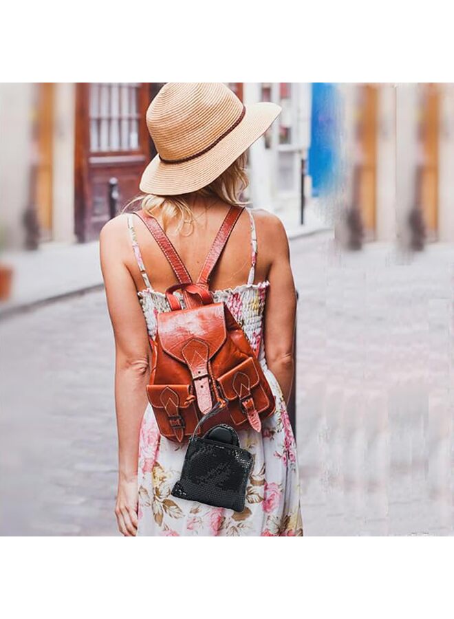 أحذية باليه مسطحة قابلة للطي محمولة للنساء مع حقيبة سفر / أسود / XL - Image 4