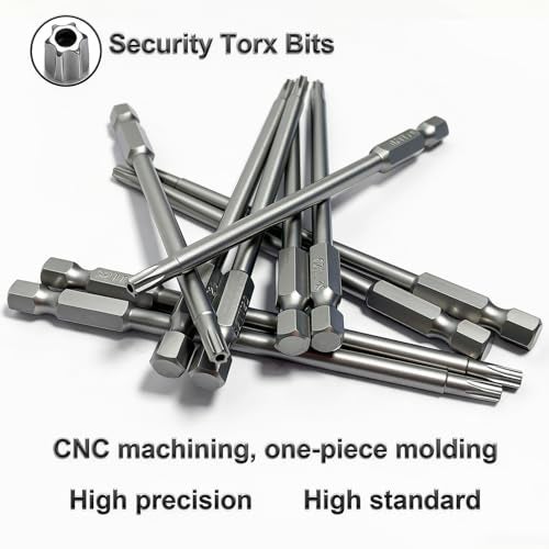 PTSLKHN 10PCS T25 Torx Screwdriver Bit Sets, 4‘’Length Magnetic Security Torx Bits Set (10, T25-4inL) - Image 3
