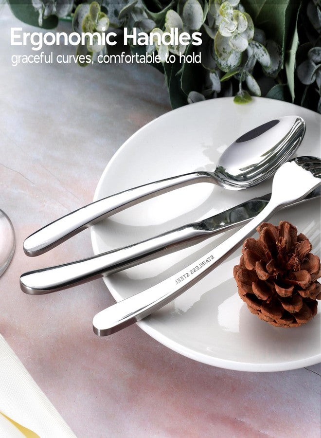 Onader 40 Piece Heavy Duty Silverware Flatware Set for 8 Stainless Steel Cutlery Set - Image 4