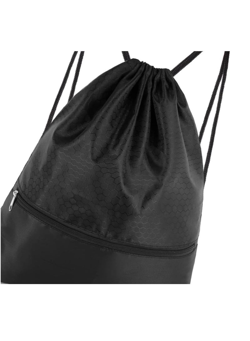 Outdoor Sport String Backpack Black  - Image 2