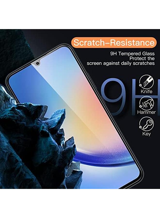 جي تيك واقي شاشة لهاتف سامسونج جالاكسي A34 5G مقاس 6.6 بوصة 9H زجاج مقوى مضاد للخدش عالي الوضوح، عبوة من 3 قطع - Image 4