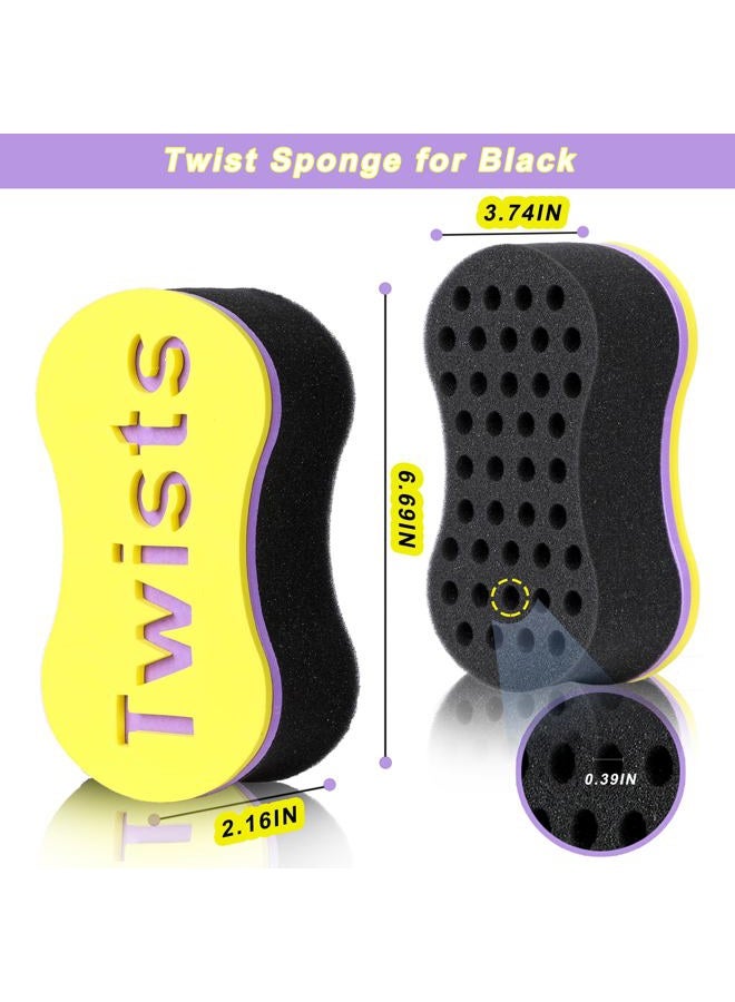 Supaze 2Pcs Hair Sponge, Small Holes Sponge for Hair Men, Yellow Curl Sponge for Men, Two Sides Hair Sponges for Natural Hair Women, Curl Sponge for Black Hair, Sponge Brushes, Twist Sponge - Image 4