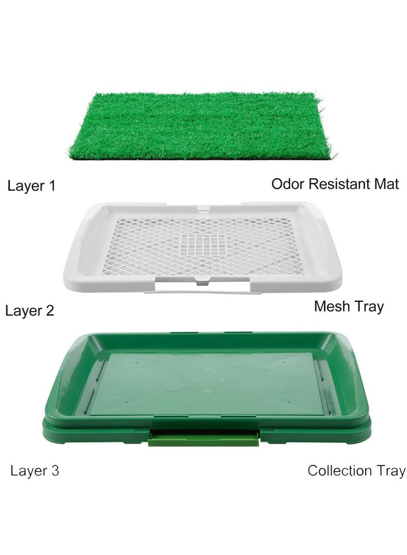Dog Litter Box Pad Potty Training Synthetic Grass Mesh Tray 3 Layer Pet Toilet for Dogs Indoor Outdoor Use - Image 4