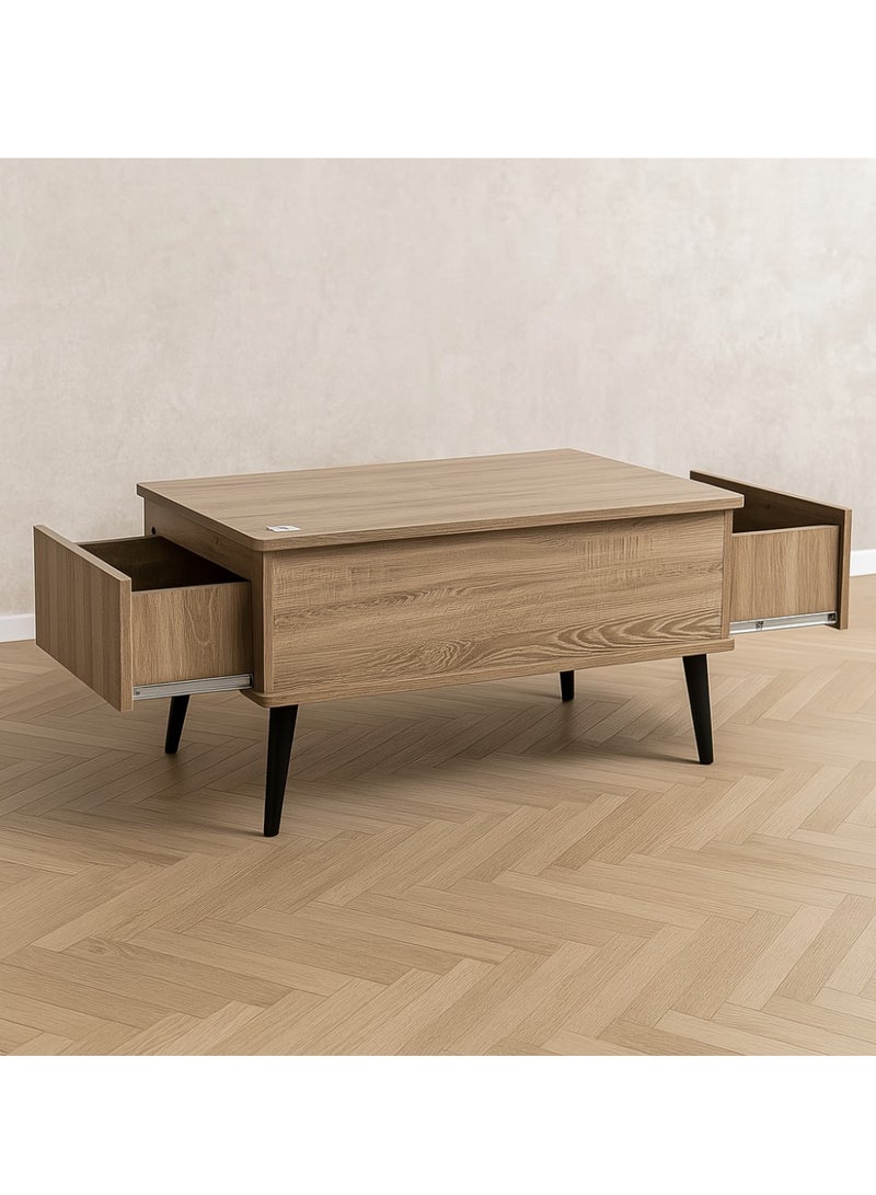 KRESLO Modern design coffee table with two side drawers - Image 1