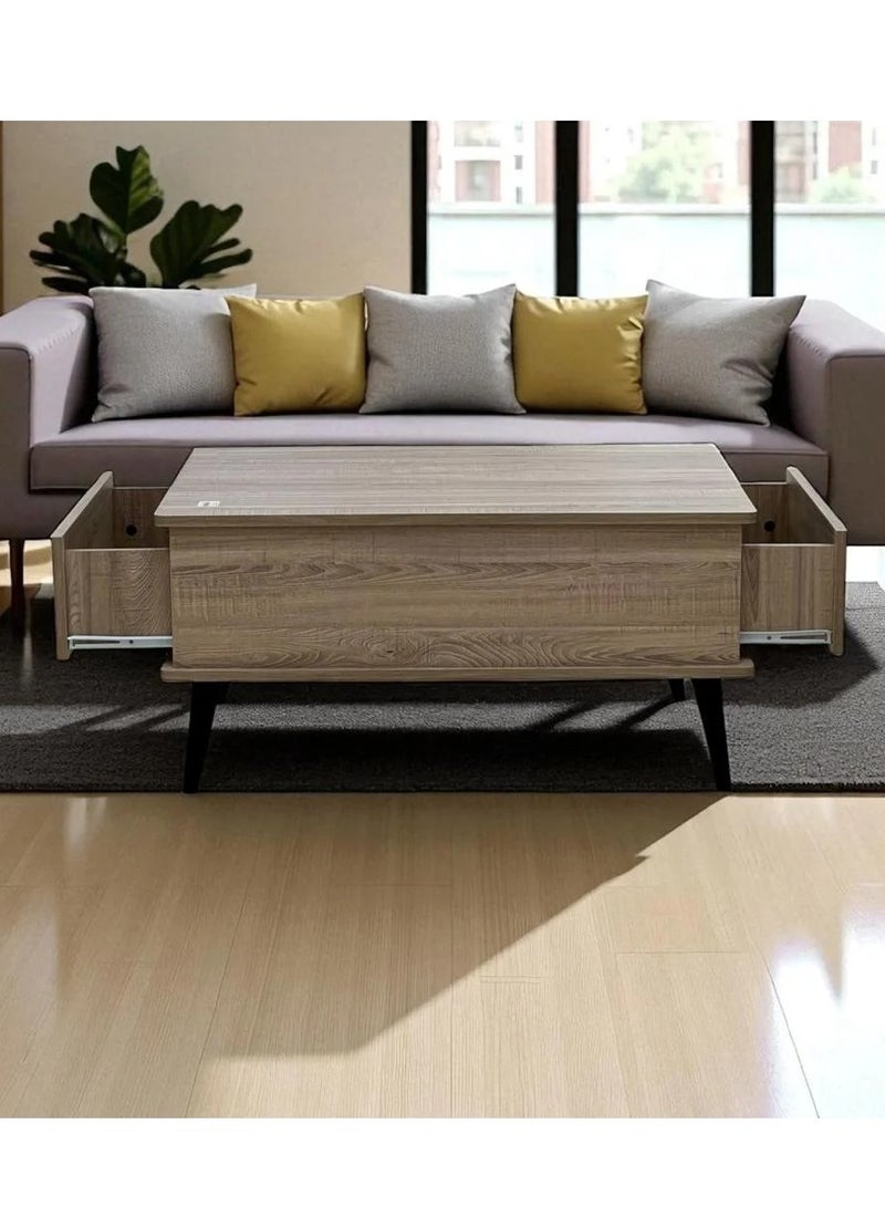 KRESLO Modern design coffee table with two side drawers - Image 3