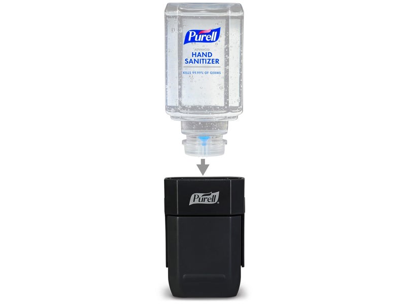 PURELL ES1 Hand Sanitizer Dispenser Starter Kit, Push-Style Dispenser with PURELL Advanced Hand Sanitizer Gel, 450 mL Refill (Pack of 1) - 4424-D6 - Image 2