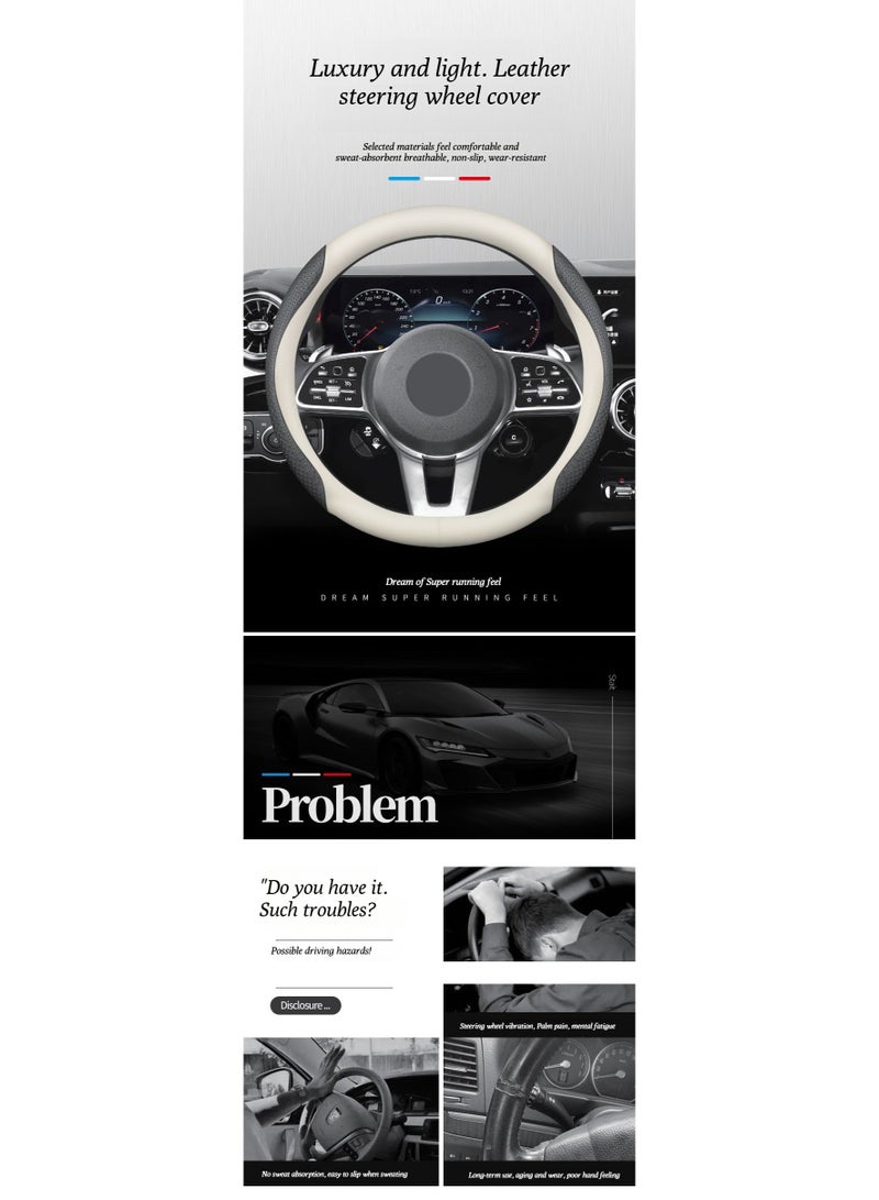 شاومي طراز  شياومي SU7 غطاء عجلة القيادة، SU7 ماكس، SU7 غطاء مقبض سيارة رقيق للغاية مضاد للانزلاق، من الجلد الأصلي - Image 2