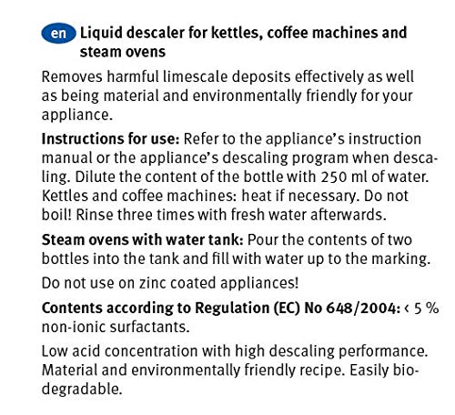 Bosch Siemens Liquid Descaler for Coffee Machine & Kettle 250ml - Image 3