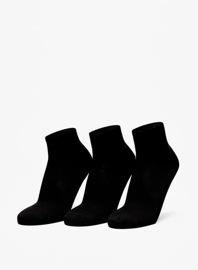 دوتشيني Men's Solid Ankle Length Socks - Set of 3