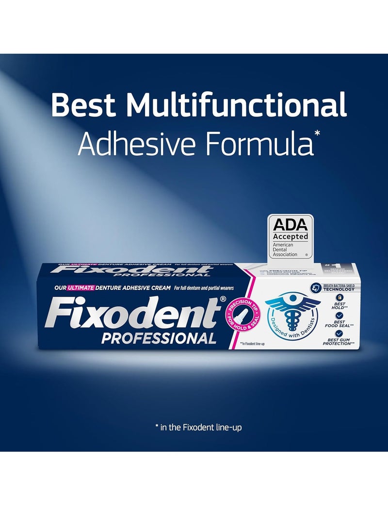 Fixodent Fixodent Professional Ultimate Denture Adhesive Cream for Full and Partial Dentures, 1.8 oz, 3 Pack  - Image 2