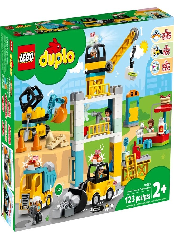 LEGO - LEGO - Tower Crane &amp; Construction 123 Pieces - 10933 - Image 1