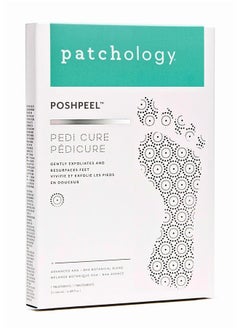 Patchology Poshpeel Pedi Cure - Foot Peel Mask Soak Treatment, Pedicure Foot Spa, Feet Peeling Mask, Pedicure Booties W/Deep Exfoliation For Baby-Soft Skin, Pedicure Supplies For Foot Care, 1 Pair  - Image 1