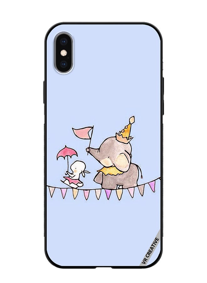 VR CREATIVE Protective Case Cover For Apple iPhone XS Max Merry Elephant Design Multicolour - Image 1