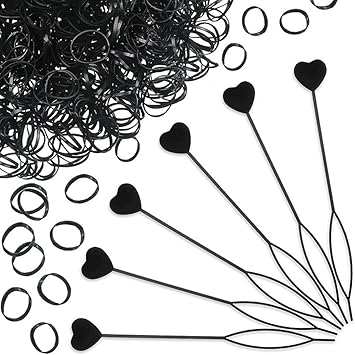 Quupy 6PCS Quick Beader for Loading Beads Automatic Hair Beader Hair Styling Accessories Plastic Magic Topsy Tail Hair Braid Ponytail Styling Maker Black - Image 5