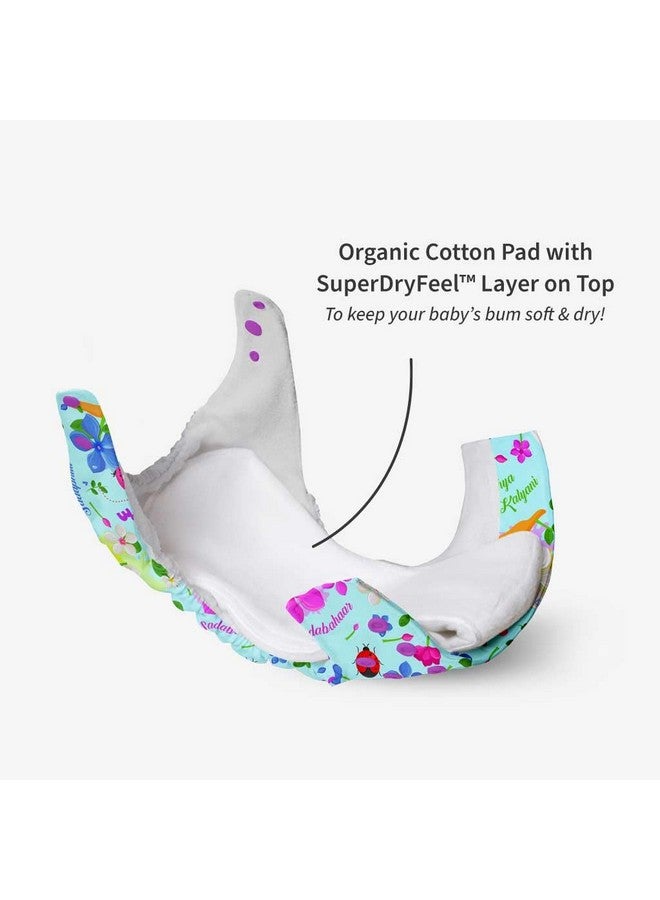 SuperBottoms NEW UNO Freesize Cloth Diaper | Cloth diaper for babies 3M to 3Y | Washable & Reusable cloth diaper | Comes with cloth diaper insert | 1 Diaper and 1 Organic cotton Soaker - Image 4