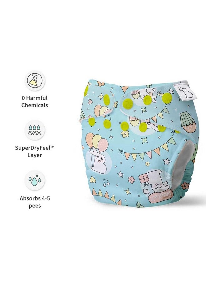 SuperBottoms NEW UNO Freesize Cloth Diaper | Cloth diaper for babies 3M to 3Y | Washable & Reusable cloth diaper | Comes with cloth diaper insert | 1 Diaper and 1 Organic cotton Soaker - Image 3