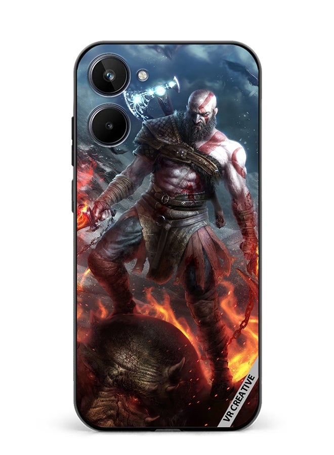 VR CREATIVE Protective Case Cover For Realme 10 Kratos God Of War Game Design Multicolour - Image 1