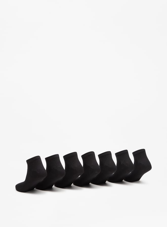 JUNIORS Solid School Ankle Length Socks - Set Of 7 - Image 2