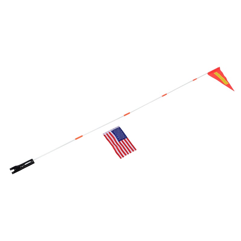 1 Set Bike Flags with Pole Bike Safety Sign High Visibility Tear Resistant American Flags Outdoor Cycling Supplies - Image 4