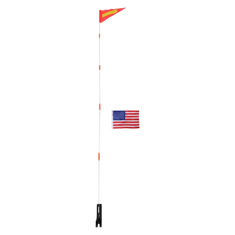 1 Set Bike Flags with Pole Bike Safety Sign High Visibility Tear Resistant American Flags Outdoor Cycling Supplies - Image 1