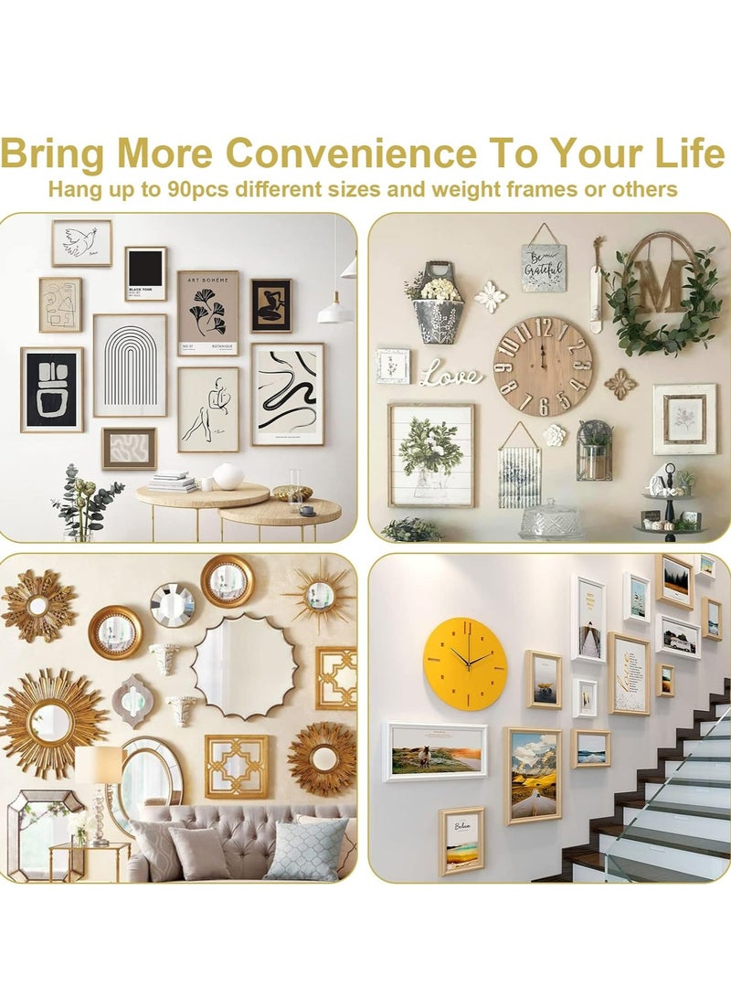 أوزيغالور 90-قطعة مجموعة لتعليق الصور - مسامير الحبال للفن الثقيل على الجدار - Image 4