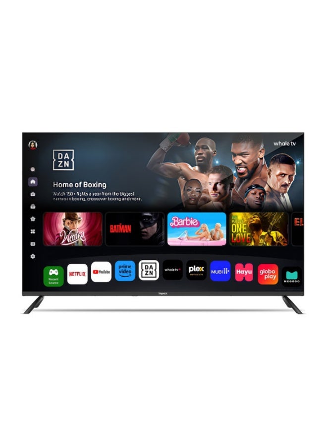 إمبكس تلفاز ذكي QLED UHD بحجم 55 بوصة (Wios55Q) بنظام Whale | تلفاز بدقة 4K | مساعد صوتي AI من ChatGPT | ضمان لمدة سنتين | 8GB تخزين، 1.5GB RAM | نتفليكس، برايم، يوتيوب | HDMI x2 | USB x2 | 110W طاقة | مدخلات RJ45 و AV - Image 2
