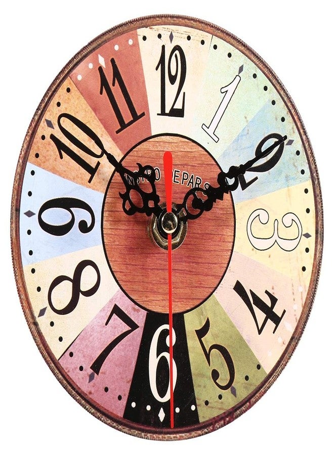 Haofy Extra Small Wall Clock, 4.5 Inch Wall Clocks, 12cm Vintage Hanging Clock Wall Decoration, Artistic Creative European Round Antique Home Office Living Room Numeral Decoration(#3) - Image 3