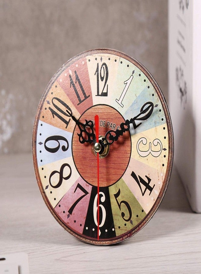 Haofy Extra Small Wall Clock, 4.5 Inch Wall Clocks, 12cm Vintage Hanging Clock Wall Decoration, Artistic Creative European Round Antique Home Office Living Room Numeral Decoration(#3) - Image 2