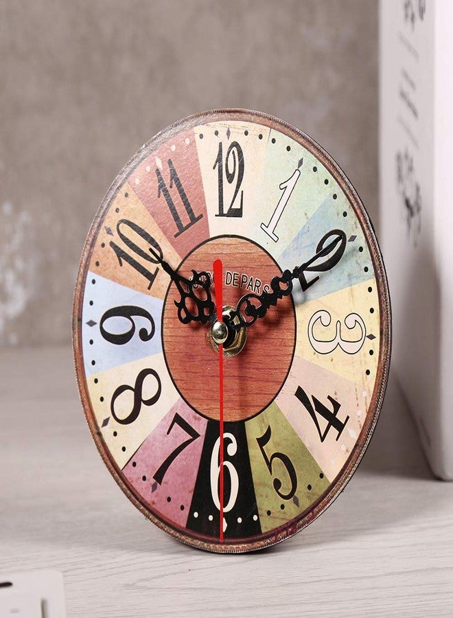 Haofy Extra Small Wall Clock, 4.5 Inch Wall Clocks, 12cm Vintage Hanging Clock Wall Decoration, Artistic Creative European Round Antique Home Office Living Room Numeral Decoration(#3) - Image 4