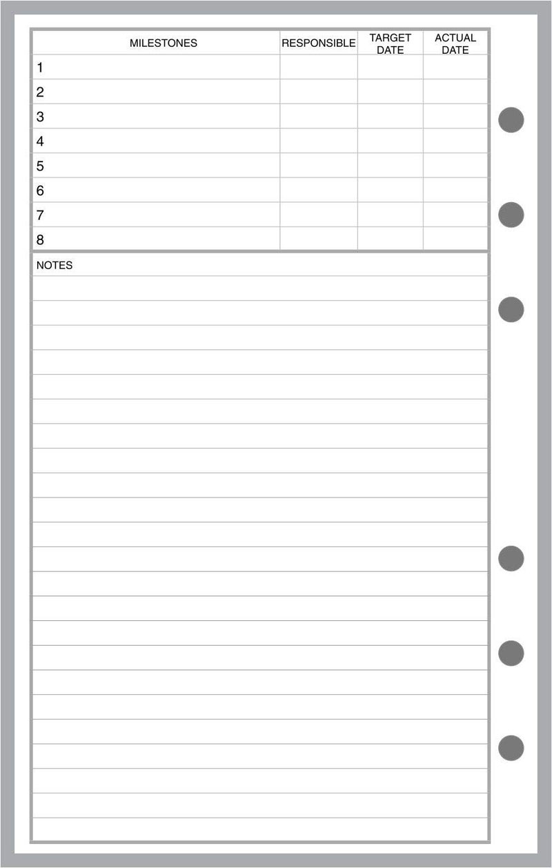 Handy Forms Compact Size Project Planner, Sized and Punched with 6 Holes for Franklin Covey Compact and Other Notebooks (4.25" x 6.75") - Image 2