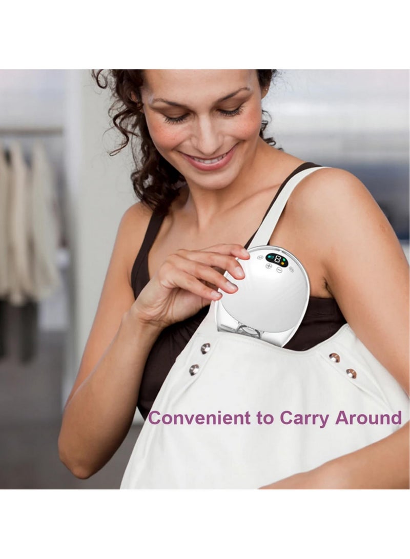 Wearable Hands Free Electric Breast Pump for Breastfeeding 3 Modes 9 Suction Levels LED Screen Low Noise Comfortable Rechargeable Silent Pumping QY-105 - Image 4