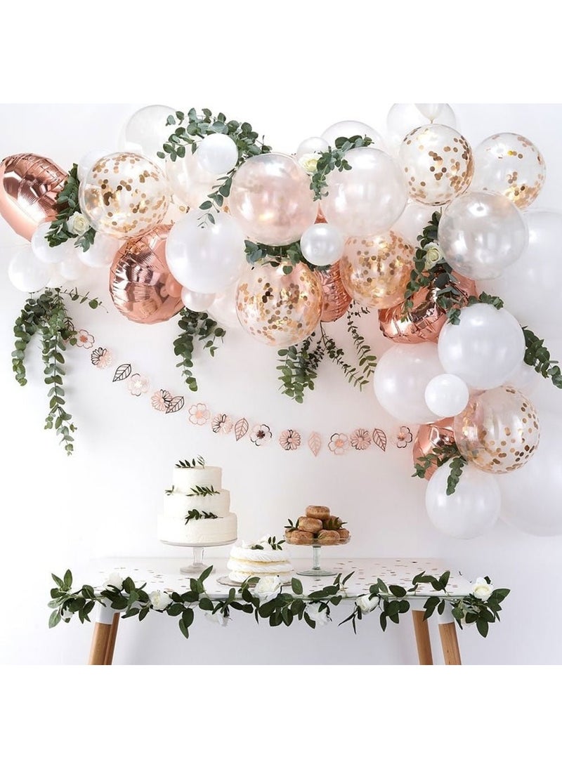 Ginger Ray Balloon Arch Kit Rose Gold White Latex Foil DIY 70-Pack 4m - Image 3