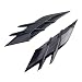Foelony 2 PCS Car Fender Side Vent Stickers 3D AntiCollision Vehicle Side Wing Decals Sporty Side Vent Edge WingShaped Design Stickers Universal for Most Cars Carbon Fiber - Image 2