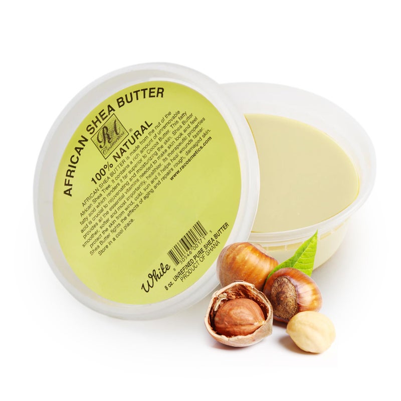 RA COSMETICS REAL African Shea Butter Pure Raw Unrefined From Ghana"IVORY" 8oz. CONTAINER - Image 1